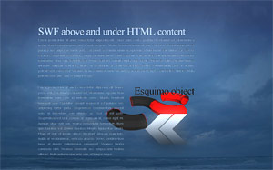 Flash bove and under HTML content - tutorial